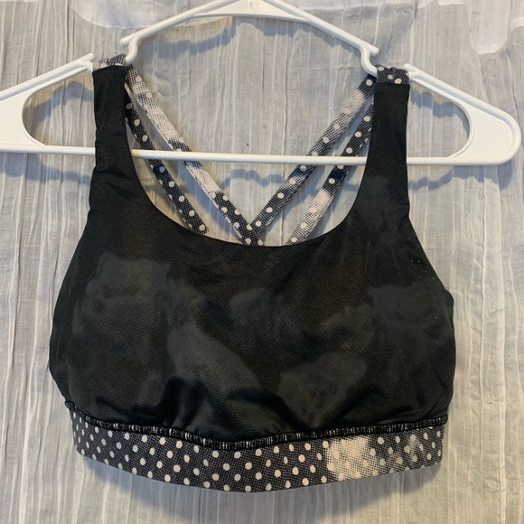 LULULEMON black and white polkadot sports bra - Picture 1 of 4